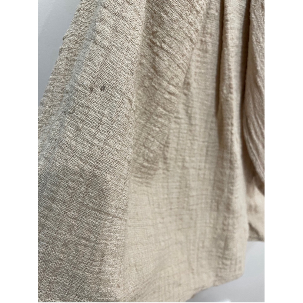 Active USA Romper Medium Textured Cotton Open Smoked Back Minimalist Neutral - Picture 4 of 9